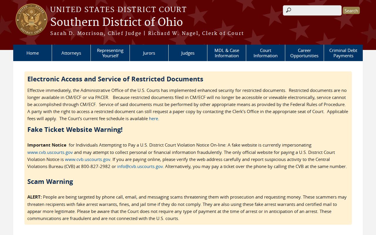 Licking County court records Southern District of Ohio source