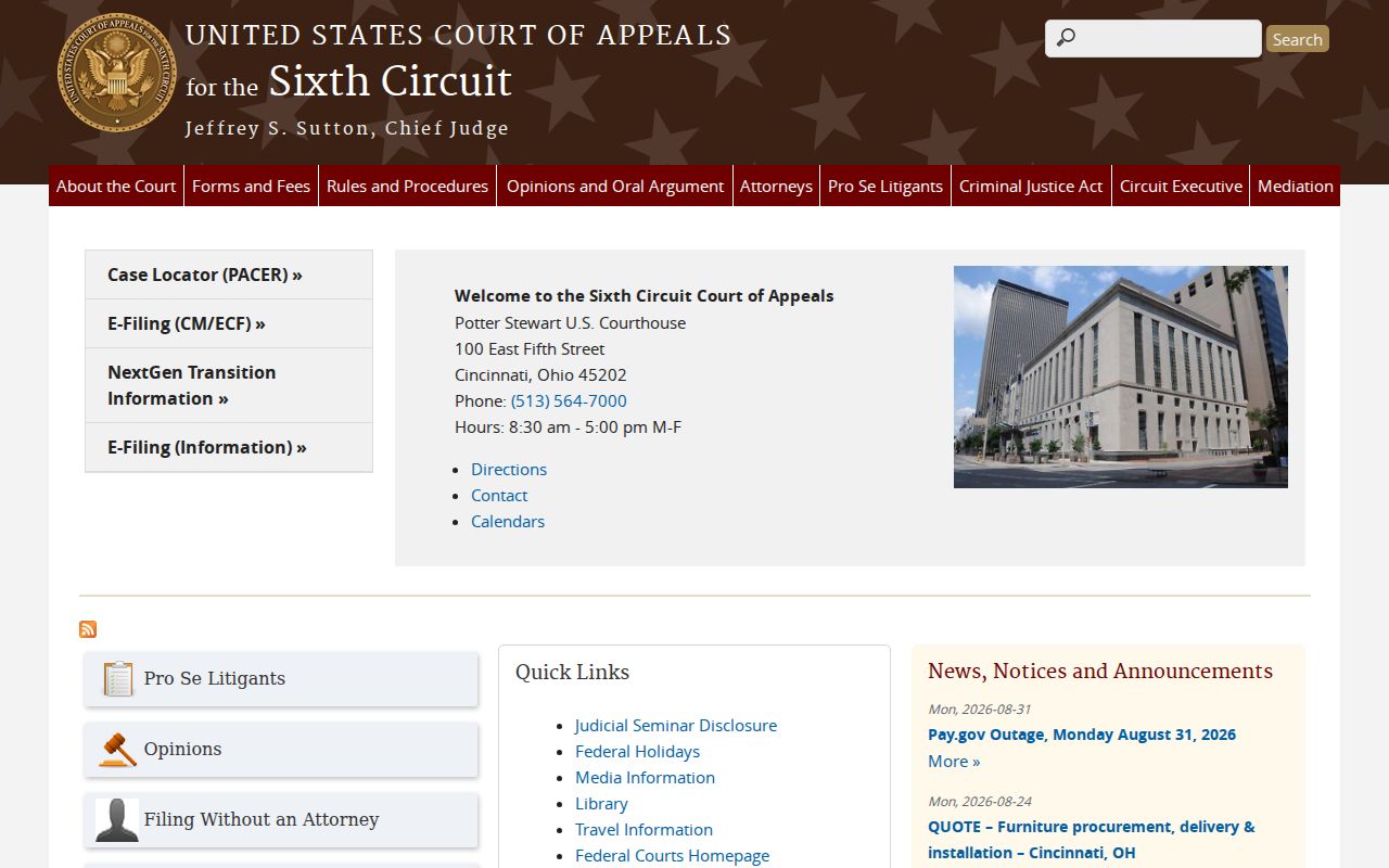 Granville court records and separate federal appellate court reference