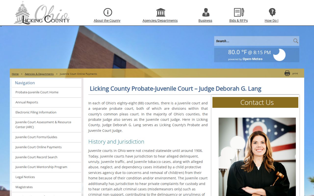 Licking County court docket Probate-Juvenile Court office