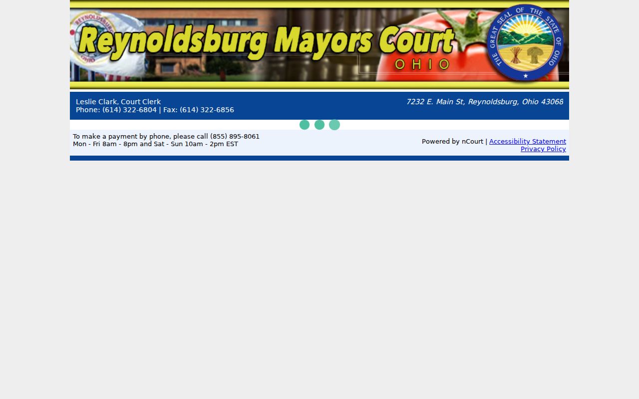 Licking County traffic ticket Reynoldsburg court payment source